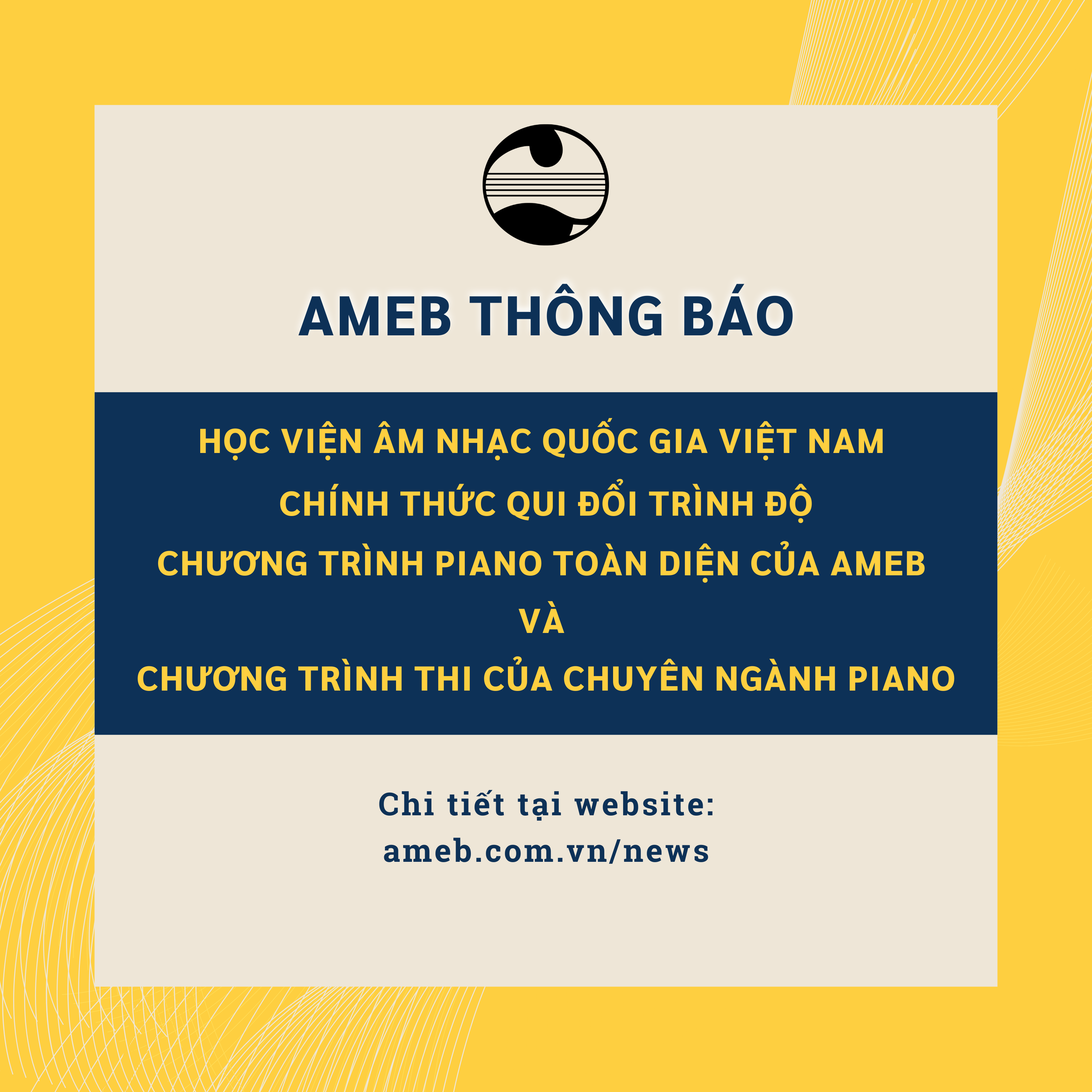 Học viện Âm nhạc Quốc gia Việt Nam chính thức quy đổi chương trình Piano AMEB
